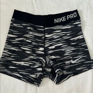 Patterned camo nike pro compression shorts